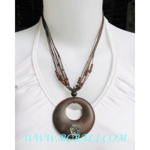 Painting Wooden Necklace Simple ladies necklace , wooden jewelry