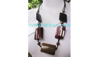 Squary Wooden Necklaces