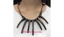 String Wood Necklace