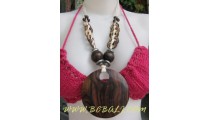 Wood Coco Pendants Necklace