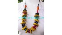 Wood Girly Colourfull Necklaces