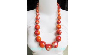 Beaded Wood Necklace