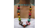 Wooden And Bone Necklaces Color