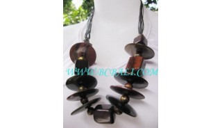 Wooden Disc Necklaces