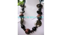 Wooden Jewellery Resin Necklaces