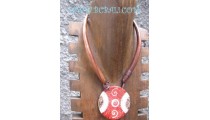 Wooden Necklaces Shell Pendants