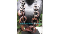 Wooden Rings Necklace New