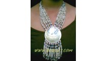 Beaded Pearl Pendant Necklaces