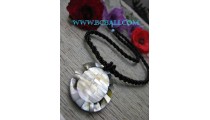 Fashion Bead Necklace With Shell Pendant Resin
