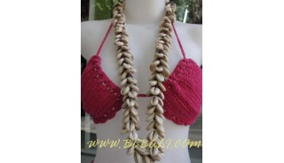 Natural Cowrie Shell Dyed Necklaces