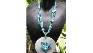 Sea Shells Pearls Necklaces