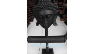 Black Wooden Budha Displayed