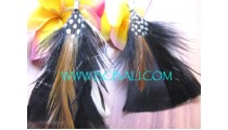 Colored Feather Earrings