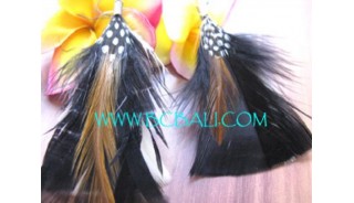 Colored Feather Earrings