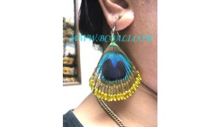 Feather Earrings Handmade