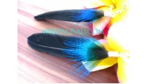 Ladies Feather Earrings Handmade