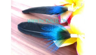 Ladies Feather Earrings Handmade