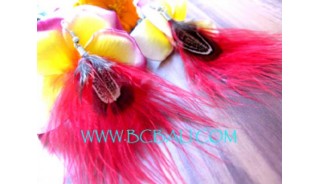 Painted Feather Earring For Women