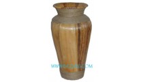 Vase Terracotta With Leaves