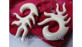 Bone Earring Tribal Design