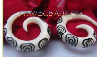 Bone Hooks Earrings Tribal