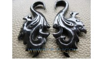 Earrings Carving Horn Tribal Sickles Claw