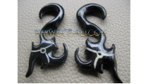 Ethnic Tribal Carved Horn Hook