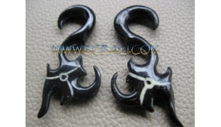 Ethnic Tribal Carved Horn Hook