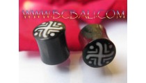 Horn Bone Tattoo Plugs Tribal