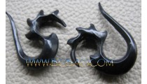 Horn Horn Hooks Solid Tribal Carved