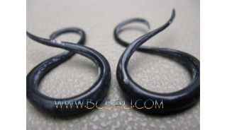 Natural Horn Tribal Design Fake Earring