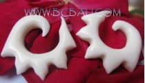 Original Bone Earring Carved