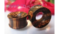 Plugs Wooden Tribal Earrings