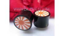 Resin Tribal Horn Tattoo Plugs