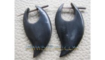 Shape Horn Earrings Solid