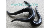 Solid Horn Hooked Black Tribal