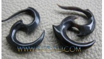 Solid Piercing Hooks Tribal Carving