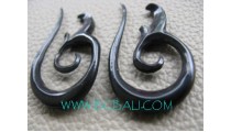 Tribe Earring Horn Black