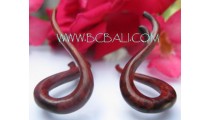 Wood Natural Tribal Earrings