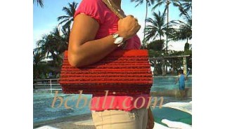 Handbags Bamboo Red