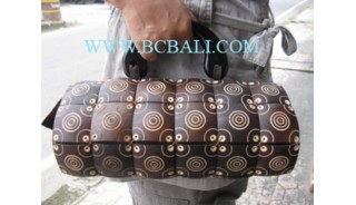 Natural Carving Wooden Bag