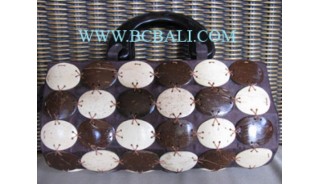 Natural Coconut Handbags Oval