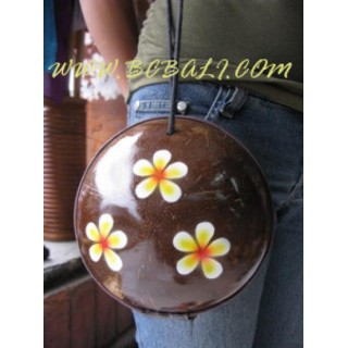 Natural Coconut Wooden Cosmetic Bags