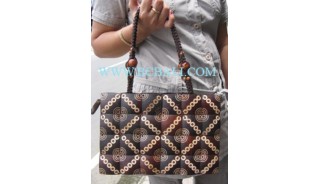 Wooden Coco Carving Handbags