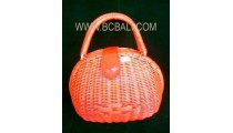 Cosmetic Rattan Handbag