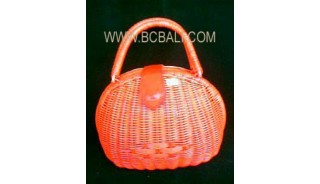 Cosmetic Rattan Handbag