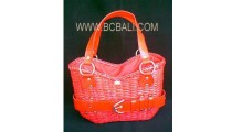 Leather Casual Fashion Rattan Handbag