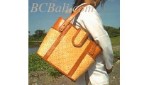 Leather Rattan Bags