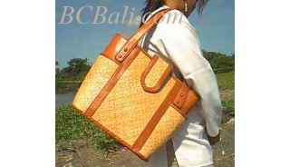 Leather Rattan Bags