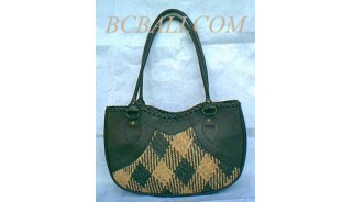 Fashion Leather Rattan Motif